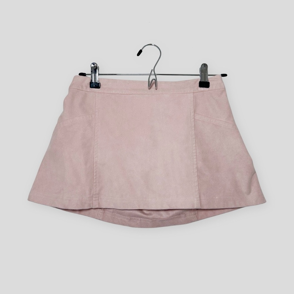 Abercrombie & Fitch Pale Pink Suede Mini Skirt